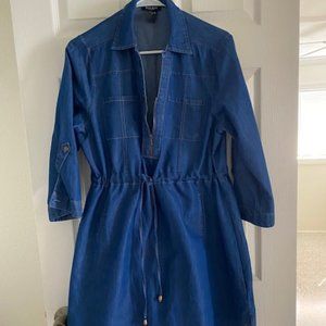 Deja Bleu Jean Long Sleeve Dress NWOT Size L